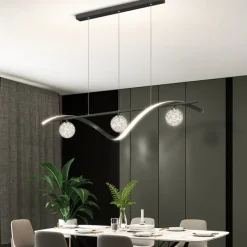 LED Pendant Light 100 cm Island Lights Dimmable Line Design Aluminum Stylish Minimalist Painted Finishes Dining Room Kitchen Lights 110-240V