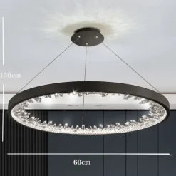 LED Pendant Light 60 cm Lantern Desgin Pendant Light Metal Electroplated Modern 220-240V