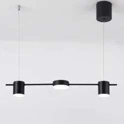 LED Pendant Light 150 cm Liner Design Dimmable 3/5/6 Lights Metal Aluminum Acrylic Nordic Style Deaign Dining Room Kitchen Lights 110-240V Black