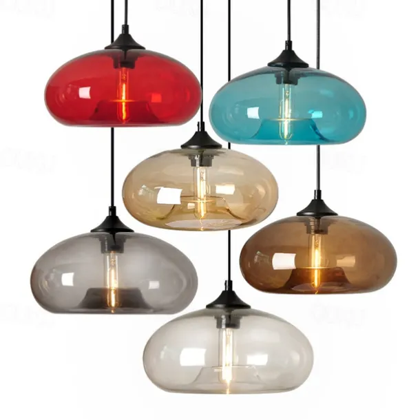 LED Pendant Light 28 cm Single Design Pendant Light Glass Electroplated Modern Nordic Style 110-240 V