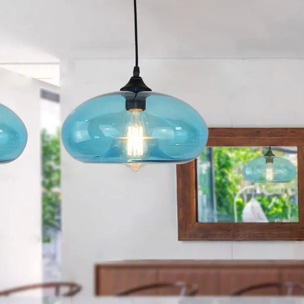 LED Pendant Light 28 cm Single Design Pendant Light Glass Electroplated Modern Nordic Style 110-240 V