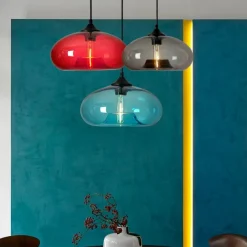 LED Pendant Light 28 cm Single Design Pendant Light Glass Electroplated Modern Nordic Style 110-240 V