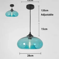 LED Pendant Light 28 cm Single Design Pendant Light Glass Electroplated Modern Nordic Style 110-240 V