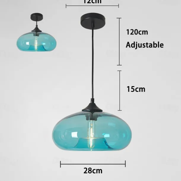 LED Pendant Light 28 cm Single Design Pendant Light Glass Electroplated Modern Nordic Style 110-240 V