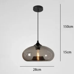 LED Pendant Light 28 cm Single Design Pendant Light Glass Electroplated Modern Nordic Style 110-240 V