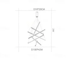 LED Pendant Light 3/5/7/9 Heads Cluster Design Sputnik Design Chandeliers for Dining Room Bedroom Pendant Lamps 110-240V ONLY DIMMABLE WITH REMOTE CONTROL