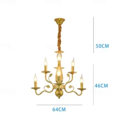 LED Pendant Light 6/12/16 Lights Farmhouse Pendant Light Rustic Industrial Iron Candle Ceiling Light for Dining Room Lighting Fixture Hanging Candle Hanging Pendant Light E14 Base