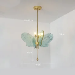 LED Pendant Light Butterfly Chandelier Model Room Clothing Store Hotel Restaurant Hotel Club Lobby Light,Post-modern Light Luxury Creative Flying Saucer Chandelier