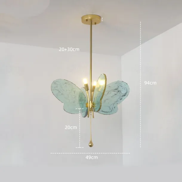 LED Pendant Light Butterfly Chandelier Model Room Clothing Store Hotel Restaurant Hotel Club Lobby Light,Post-modern Light Luxury Creative Flying Saucer Chandelier