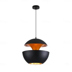 LED Pendant Light Ceiling Lamp 25cm 35cm Round Simple Design Black Gold WhiteGold E27/E26 I LED Lamp Restaurant Ceiling Lamp Study Bar Bedroom Lamp AC220V AC110V