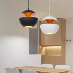 LED Pendant Light Ceiling Lamp 25cm 35cm Round Simple Design Black Gold WhiteGold E27/E26 I LED Lamp Restaurant Ceiling Lamp Study Bar Bedroom Lamp AC220V AC110V