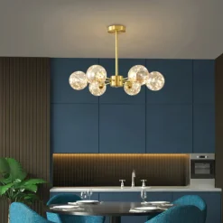 LED Pendant Light Chandelier Gold Modern Globe Design 6/8/12 Heads Copper Globe Brass 110-120V 220-240V