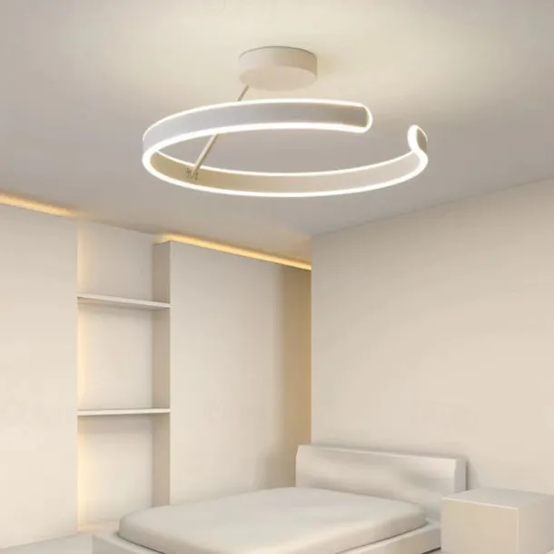 LED Pendant Light 50cm 1-Light Ring Circle Design Dimmable Aluminum Painted Finishes Luxurious Modern Style Dining Room Bedroom Pendant Lamps 110-240V ONLY DIMMABLE WITH REMOTE CONTROL