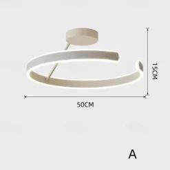 LED Pendant Light 50cm 1-Light Ring Circle Design Dimmable Aluminum Painted Finishes Luxurious Modern Style Dining Room Bedroom Pendant Lamps 110-240V ONLY DIMMABLE WITH REMOTE CONTROL