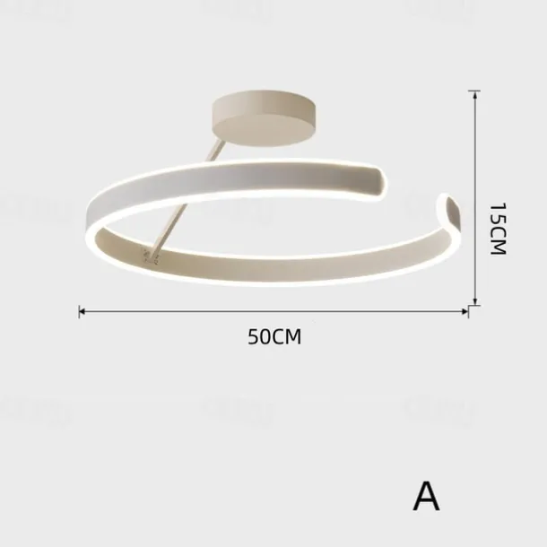 LED Pendant Light 50cm 1-Light Ring Circle Design Dimmable Aluminum Painted Finishes Luxurious Modern Style Dining Room Bedroom Pendant Lamps 110-240V ONLY DIMMABLE WITH REMOTE CONTROL