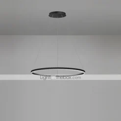 LED Pendant Light 40/60/80cm 1-Light Ring Circle Design Dimmable Aluminum Painted Finishes Luxurious Modern Style Dining Room Bedroom Pendant Lamps 110-240V ONLY DIMMABLE WITH REMOTE CONTROL