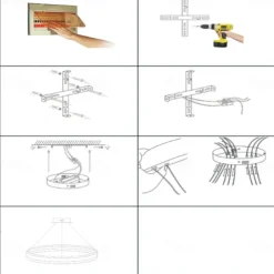 LED Pendant Light 40/60/80cm 1-Light Ring Circle Design Dimmable Aluminum Painted Finishes Luxurious Modern Style Dining Room Bedroom Pendant Lamps 110-240V ONLY DIMMABLE WITH REMOTE CONTROL