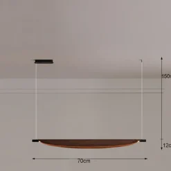 LED Pendant Light 70cm/105cm Island Lights Dimmable Line Design Metal Minimalist Painted Finishes Dining Room Kitchen Lights 110-240V