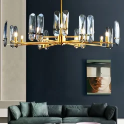LED Pendant Light Crystal Chandelier Unique Design Copper Nordic Style 4 6 8 12 Heads 220-240V 110-120V