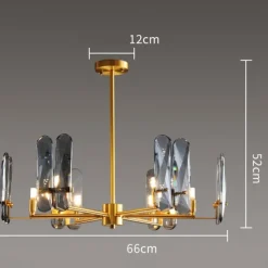 LED Pendant Light Crystal Chandelier Unique Design Copper Nordic Style 4 6 8 12 Heads 220-240V 110-120V