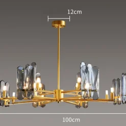 LED Pendant Light Crystal Chandelier Unique Design Copper Nordic Style 4 6 8 12 Heads 220-240V 110-120V