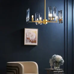 LED Pendant Light Crystal Chandelier Unique Design Copper Nordic Style 4 6 8 12 Heads 220-240V 110-120V