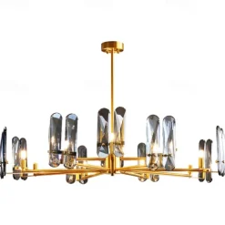 LED Pendant Light Crystal Chandelier Unique Design Copper Nordic Style 4 6 8 12 Heads 220-240V 110-120V
