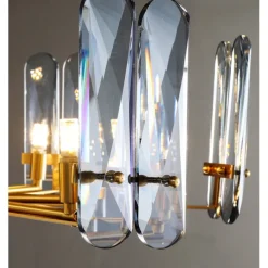 LED Pendant Light Crystal Chandelier Unique Design Copper Nordic Style 4 6 8 12 Heads 220-240V 110-120V