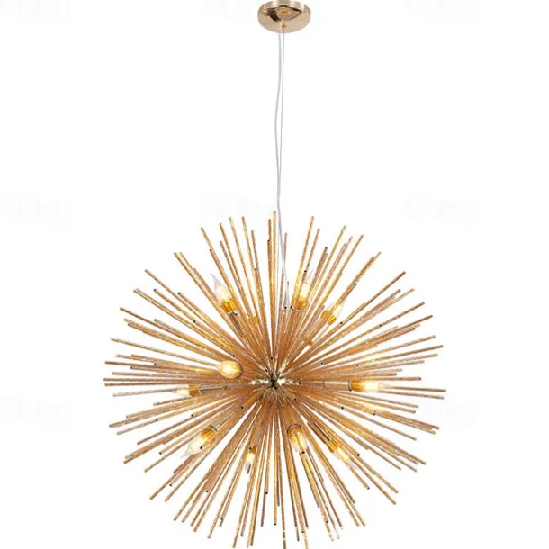 LED Pendant Light Crystal Chandelier 9-Light Firework Modern Sputnik Chandelier Pendant Light Fixture for living room Dining Room and Bedroom