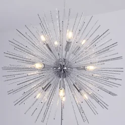 LED Pendant Light Crystal Chandelier 9-Light Firework Modern Sputnik Chandelier Pendant Light Fixture for living room Dining Room and Bedroom