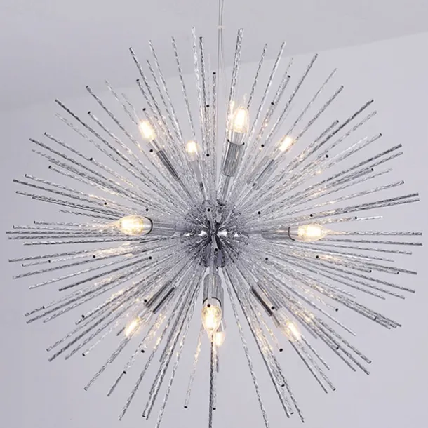 LED Pendant Light Crystal Chandelier 9-Light Firework Modern Sputnik Chandelier Pendant Light Fixture for living room Dining Room and Bedroom