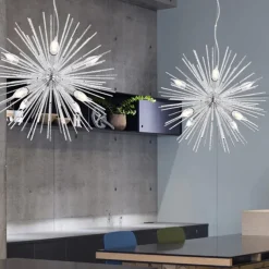 LED Pendant Light Crystal Chandelier 9-Light Firework Modern Sputnik Chandelier Pendant Light Fixture for living room Dining Room and Bedroom