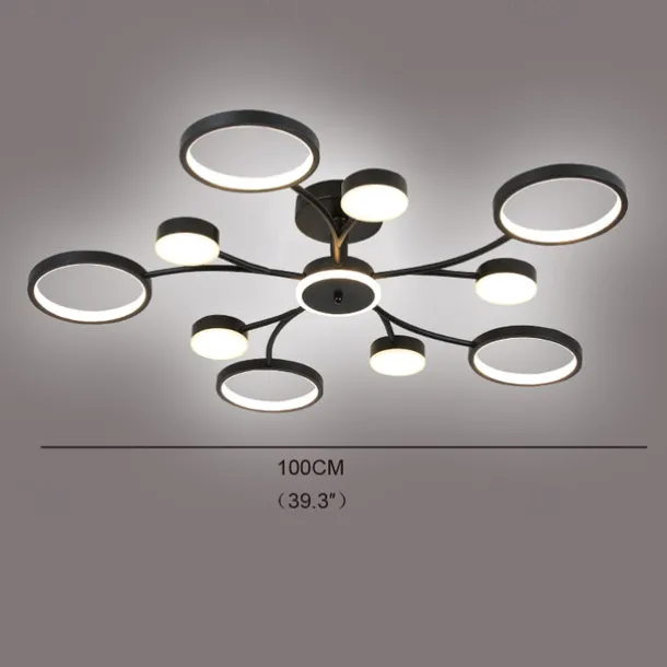 LED Pendant Light Dimmable Sputnik Design Adjustable Geometric Shapes Flush Mount Ceilling Lights 10-Light 39" Hanging Chandeliers for Living Room Dinning Room Kitchen 220-240V