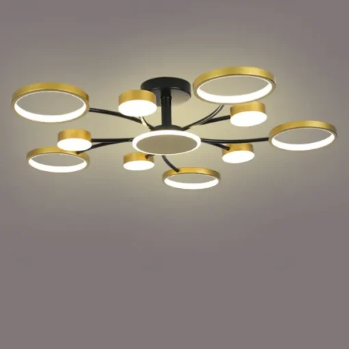 LED Pendant Light Dimmable Sputnik Design Adjustable Geometric Shapes Flush Mount Ceilling Lights 10-Light 39" Hanging Chandeliers for Living Room Dinning Room Kitchen 220-240V