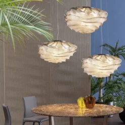 LED Pendant Light Flower Design 40/60/75cm Glass Chandelier Industrial Warm White Bedroom Dining Room 110-240V85-265V