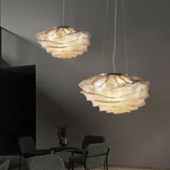 LED Pendant Light Flower Design 40/60/75cm Glass Chandelier Industrial Warm White Bedroom Dining Room 110-240V85-265V