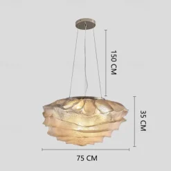 LED Pendant Light Flower Design 40/60/75cm Glass Chandelier Industrial Warm White Bedroom Dining Room 110-240V85-265V