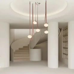 LED Pendant Light 1/3/5/7-Light Cluster Design Glass Globle Hemp Rope Chandelier Light Modern Black Pink Chandeliers Pendant Light Fixture Ceiling Flush Mount Light Fixture 110-240V