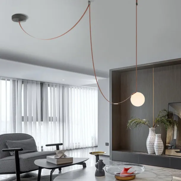 LED Pendant Light 1/3/5/7-Light Cluster Design Glass Globle Hemp Rope Chandelier Light Modern Black Pink Chandeliers Pendant Light Fixture Ceiling Flush Mount Light Fixture 110-240V