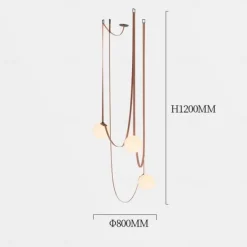 LED Pendant Light 1/3/5/7-Light Cluster Design Glass Globle Hemp Rope Chandelier Light Modern Black Pink Chandeliers Pendant Light Fixture Ceiling Flush Mount Light Fixture 110-240V