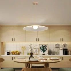 LED Pendant Light Lotus Leaf Plastic Finish 62cm 3 Colors Cord Adjustable Mini Island Lights Modern Contemporary Style Kitchen Dining Home Bar Light 110-120V 220-240V Bulb Included