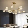 LED Pendant Light Luxury Modern Chandelier 64/84/90/100 cm Sputnik Design Copper Formal Style Sputnik Brass Modern Nordic Style 220-240V 110-120V