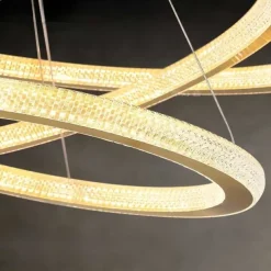 LED Pendant Light Modern 4 Rings Gold 80 cm Modern Nordic Luxury Light Aluminum Electroplated 110-120V 220-240V