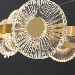 LED Pendant Light Modern Luxury Gold Circle Design Sputnik Design Chandelier Copper Modern Style Sputnik Brass 9 12 15 Heads 220-240V 110-120V