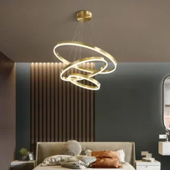 LED Pendant Light Ring Circle Design 3 Rings 40/60/80cm Adjustable Acrylic Modern Chandeliers 3000K Modern Contemporary Style Kitchen Dining Home Bar Light 110-240V Warm White