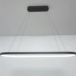 LED Pendant Light 40W Rectangle Aluminum Black Painted Finishes Modern Lamp for Dinning Room Resturant Coffee Bar