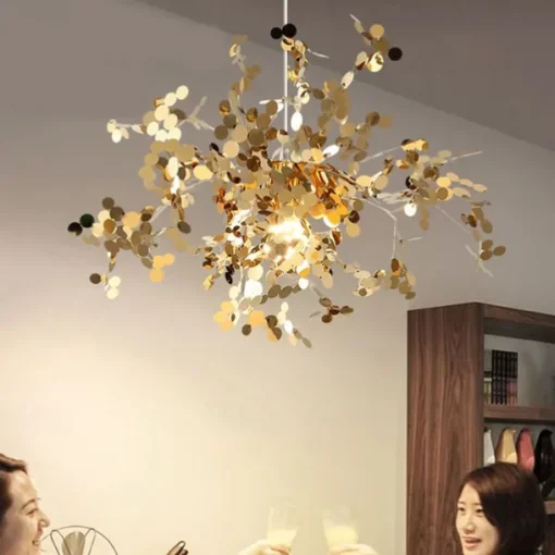 LED Pendant Light Warm White 40cm 1-Light Modern Simple G9 Stainless Steel Dandelion Living Room Bedroom Bedside Chandelier Bar Restaurant Porch Corridor Lamp Aisle Stairs Ceiling Light Tianha Bench 110-240V