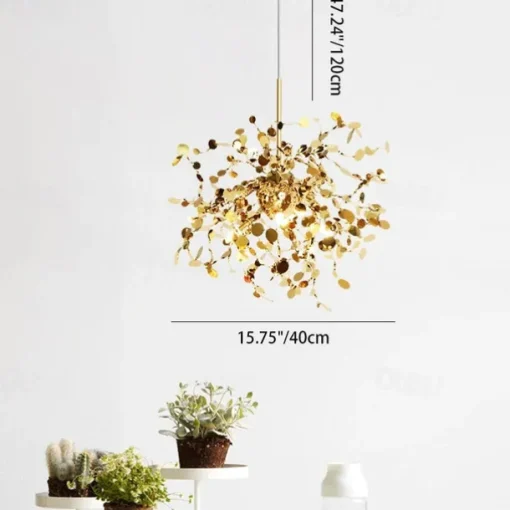 LED Pendant Light Warm White 40cm 1-Light Modern Simple G9 Stainless Steel Dandelion Living Room Bedroom Bedside Chandelier Bar Restaurant Porch Corridor Lamp Aisle Stairs Ceiling Light Tianha Bench 110-240V