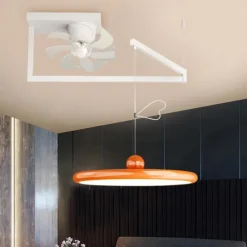 LED Pendant Light with Ceilling Light Industrial Pendant Light Fixture Swing Arm Hanging Light, Adjustable Dome Ceiling Pendant Light for Dining Room Living Room 110-240V