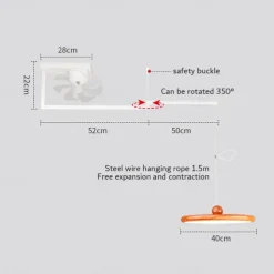 LED Pendant Light with Ceilling Light Industrial Pendant Light Fixture Swing Arm Hanging Light, Adjustable Dome Ceiling Pendant Light for Dining Room Living Room 110-240V